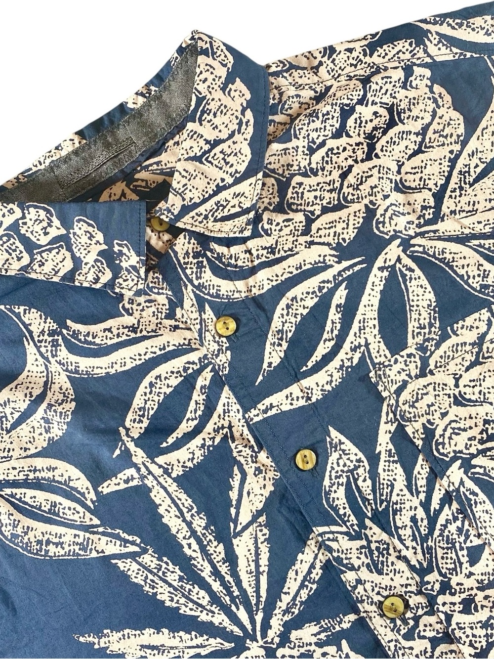 Roark Revival Pineapple Hawaiian Shirt Medium Surf Style, Aloha Tropical Beachy